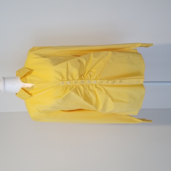 New York & Company Tops - NWT! NY&Co Yellow Stretch Button Down Shirt